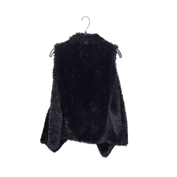 Calvin Klein Women's Black Faux Fur Open Front Vest Size Large - Picture 2 of 6